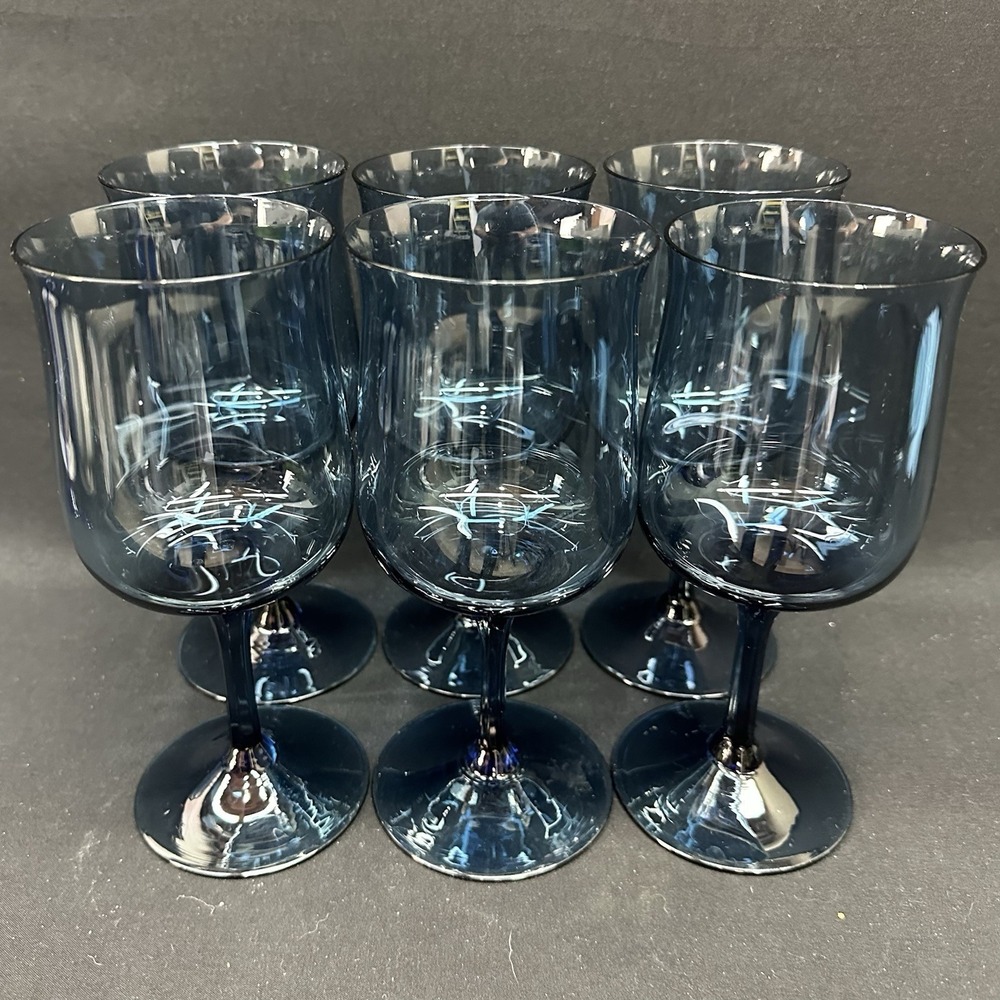 Lenox 'Blue Mist' 7 1/8" Crystal Water Goblet, Set of 6